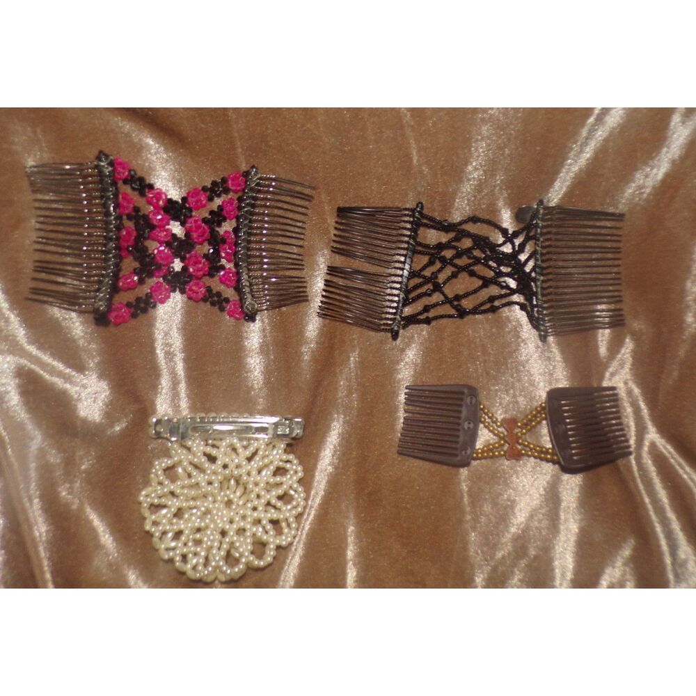 lot of 3 hair comb barrette accessories